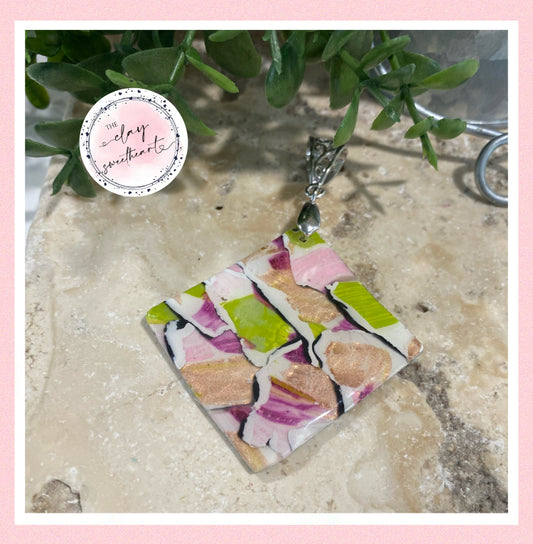 2876 Polymer clay necklace