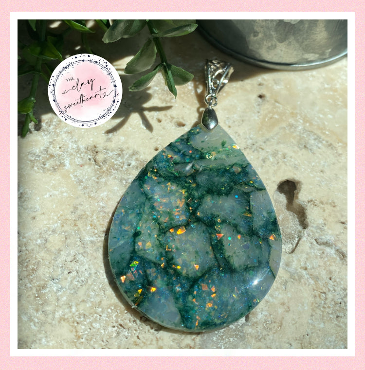 2884 Polymer clay necklace