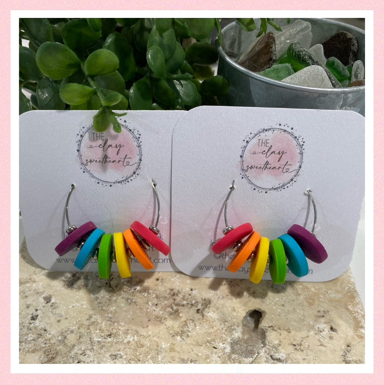 2898 Polymer clay earrings
