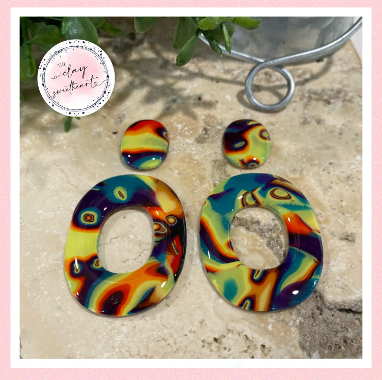 2853 Polymer clay earrings