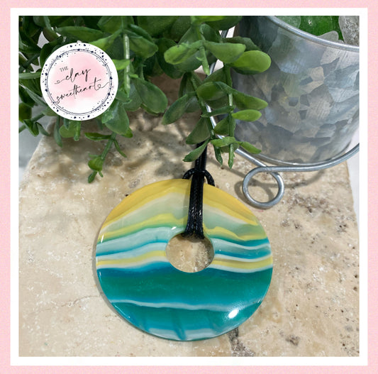 2858 Polymer clay necklace