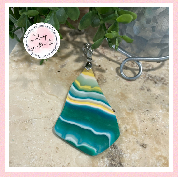 2857 Polymer clay necklace