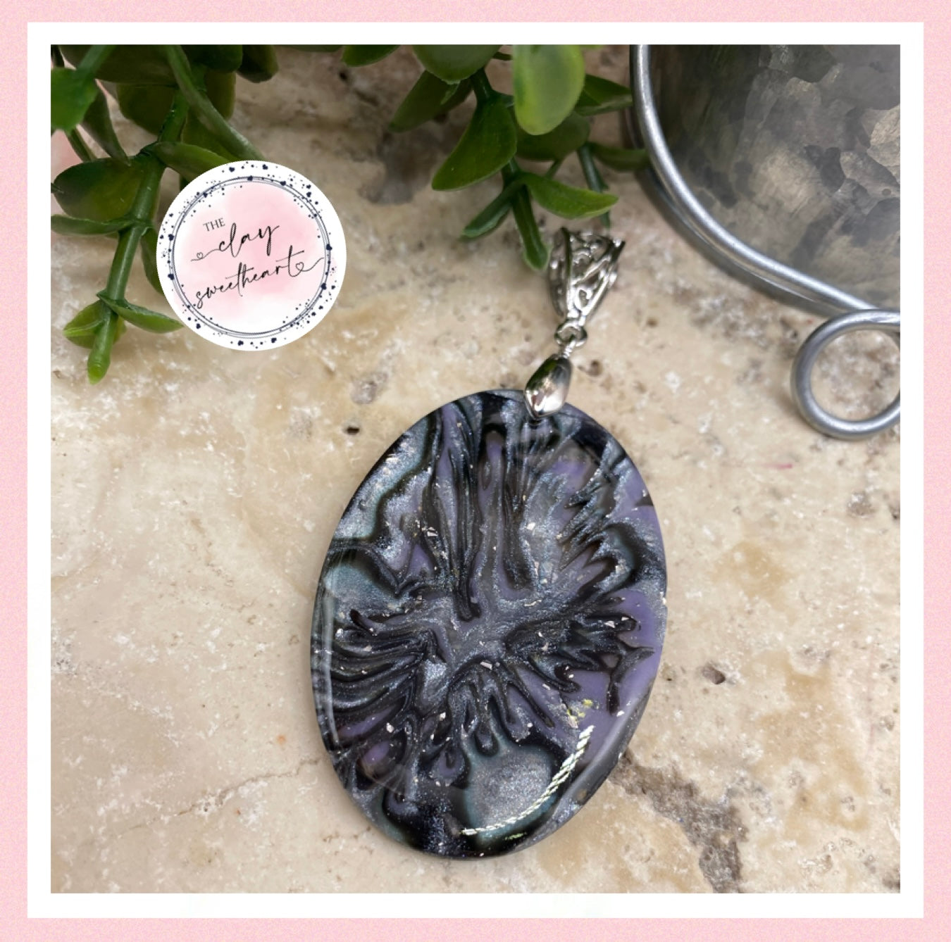2647 Polymer clay necklace