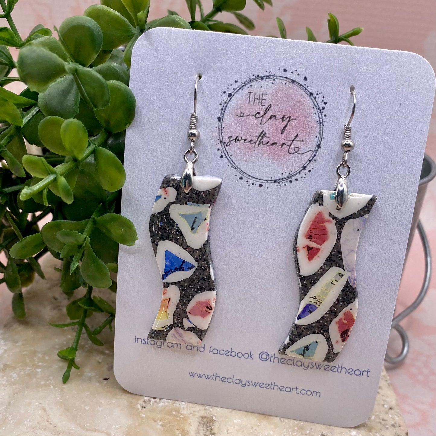 1206 polymer clay earrings
