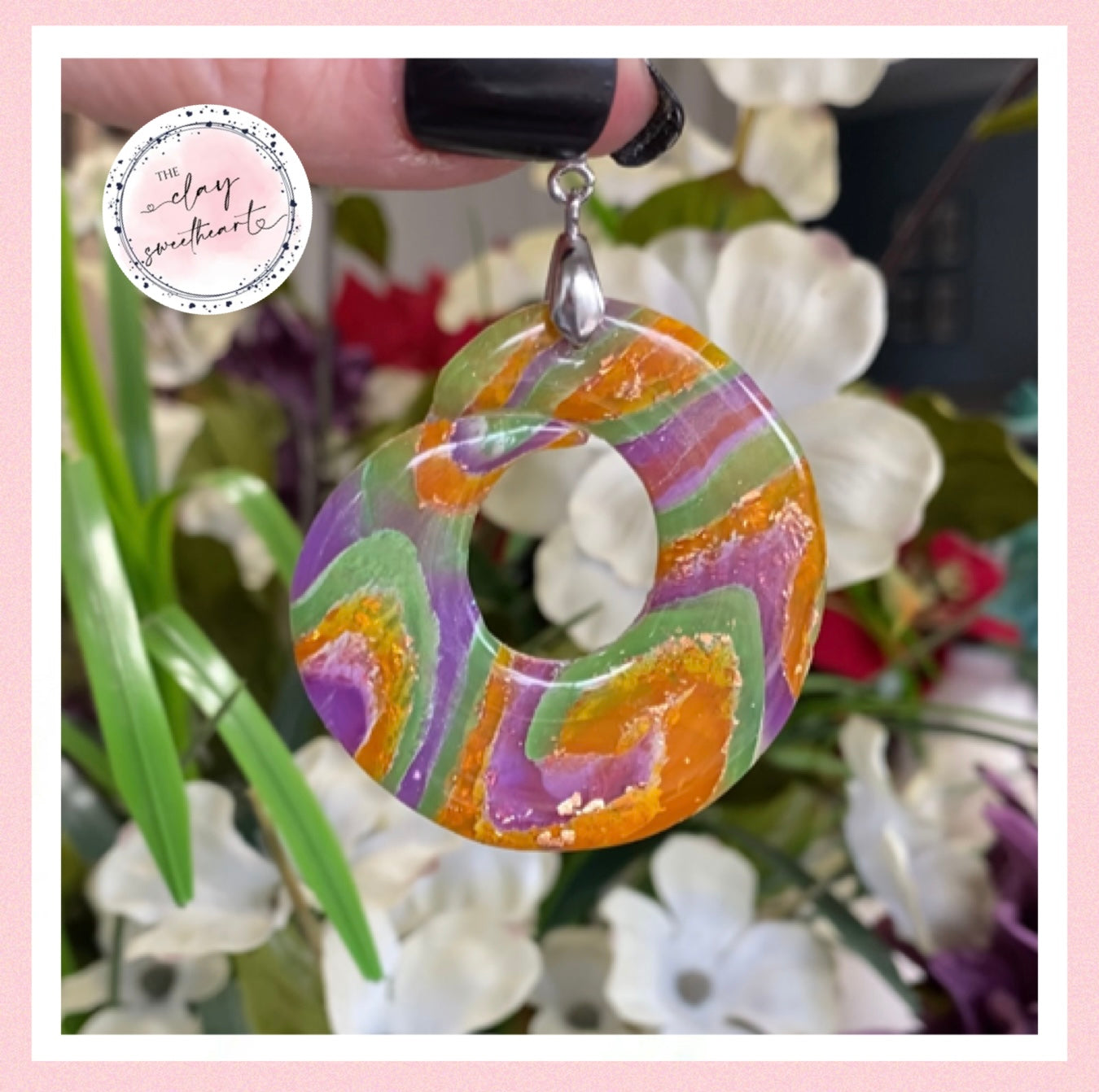 2663 Polymer clay necklace