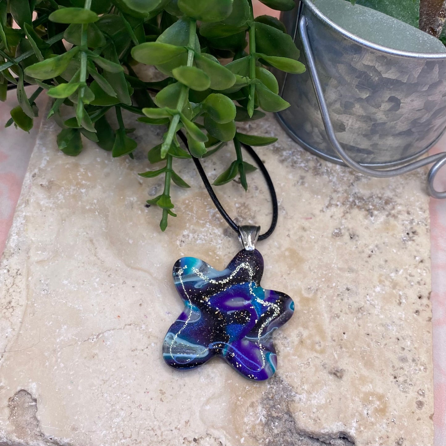 907 polymer clay star necklace