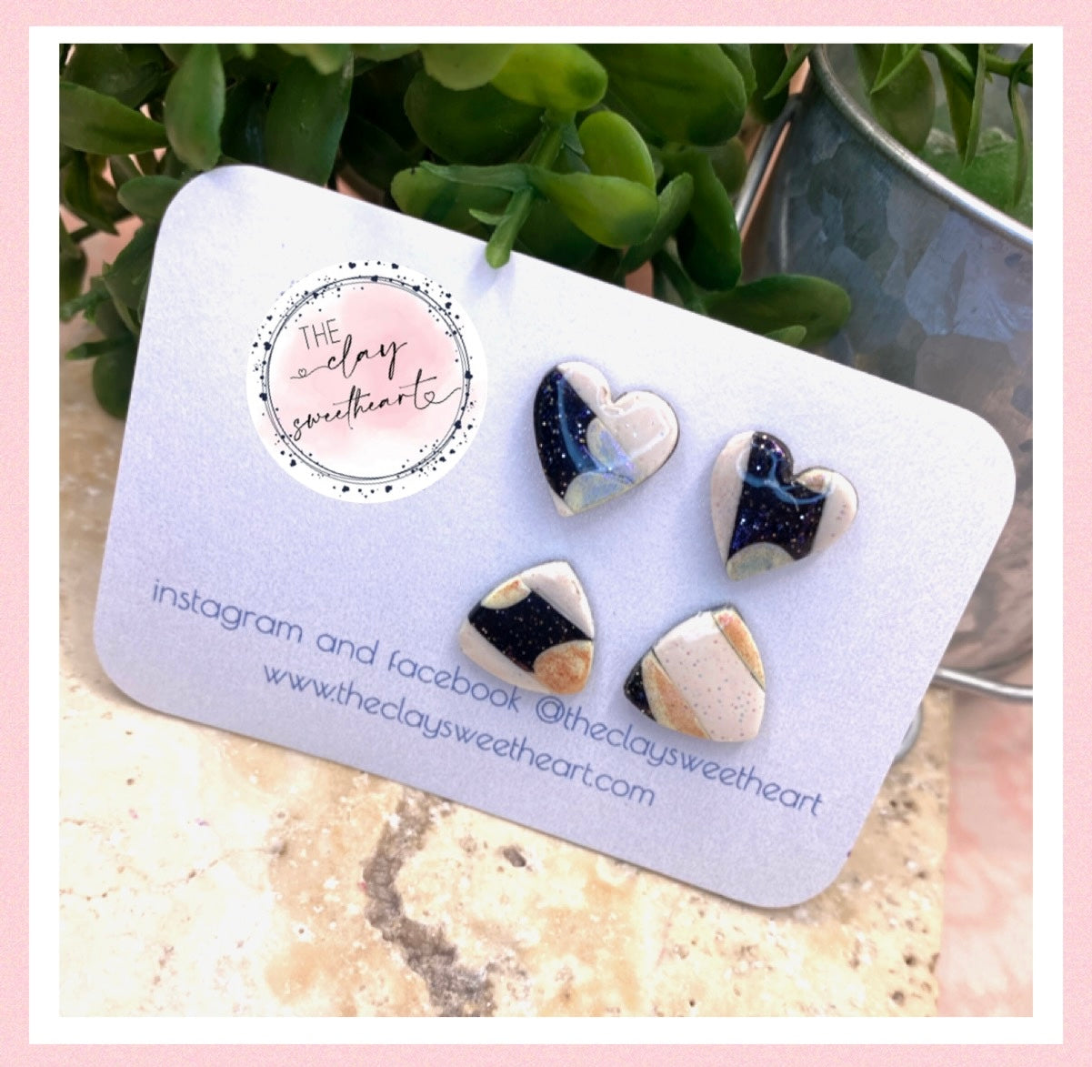 2001 polymer clay stud earrings