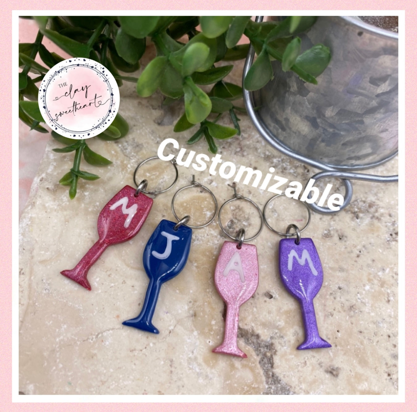 5000 customized wine glass charms