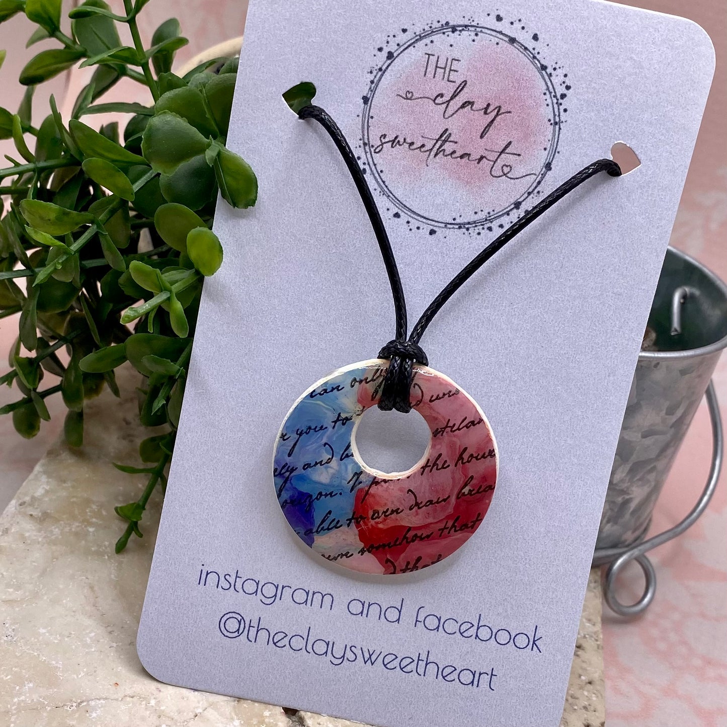 1101 polymer clay necklace
