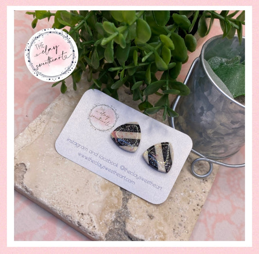1901 polymer clay stud earrings