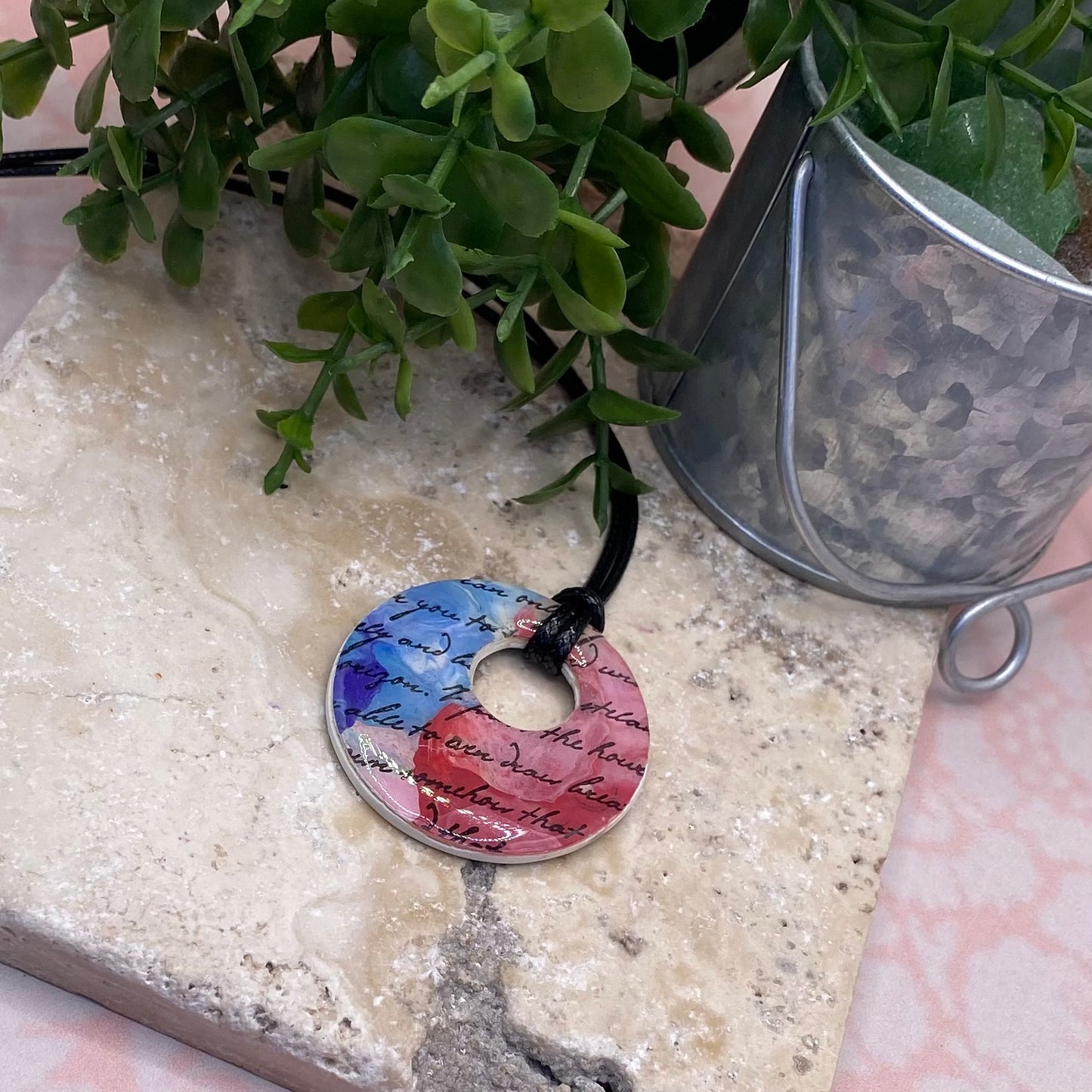 1101 polymer clay necklace