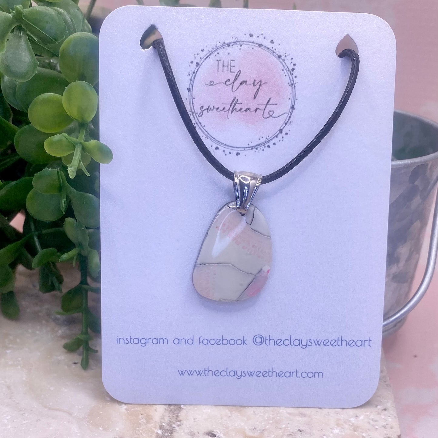 1008 polymer clay necklace