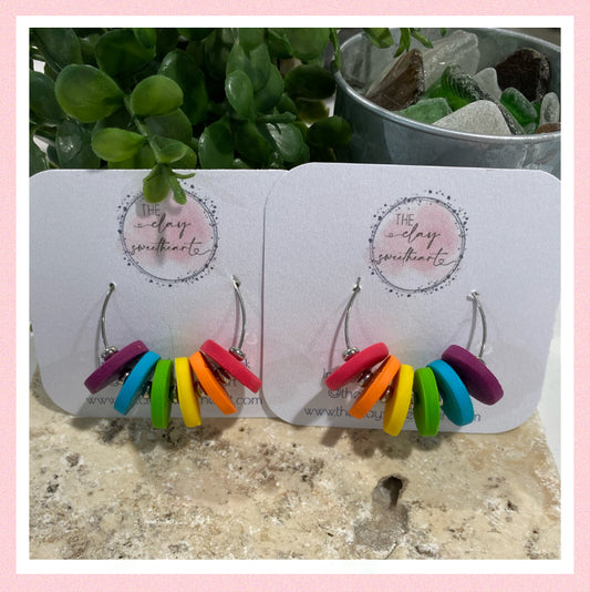 2898 Polymer clay earrings