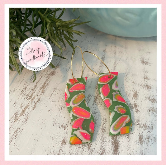2814 Polymer clay earrings