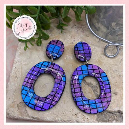 2617 Polymer clay color change earrings