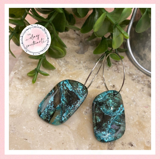 2674 Polymer clay hoop earrings